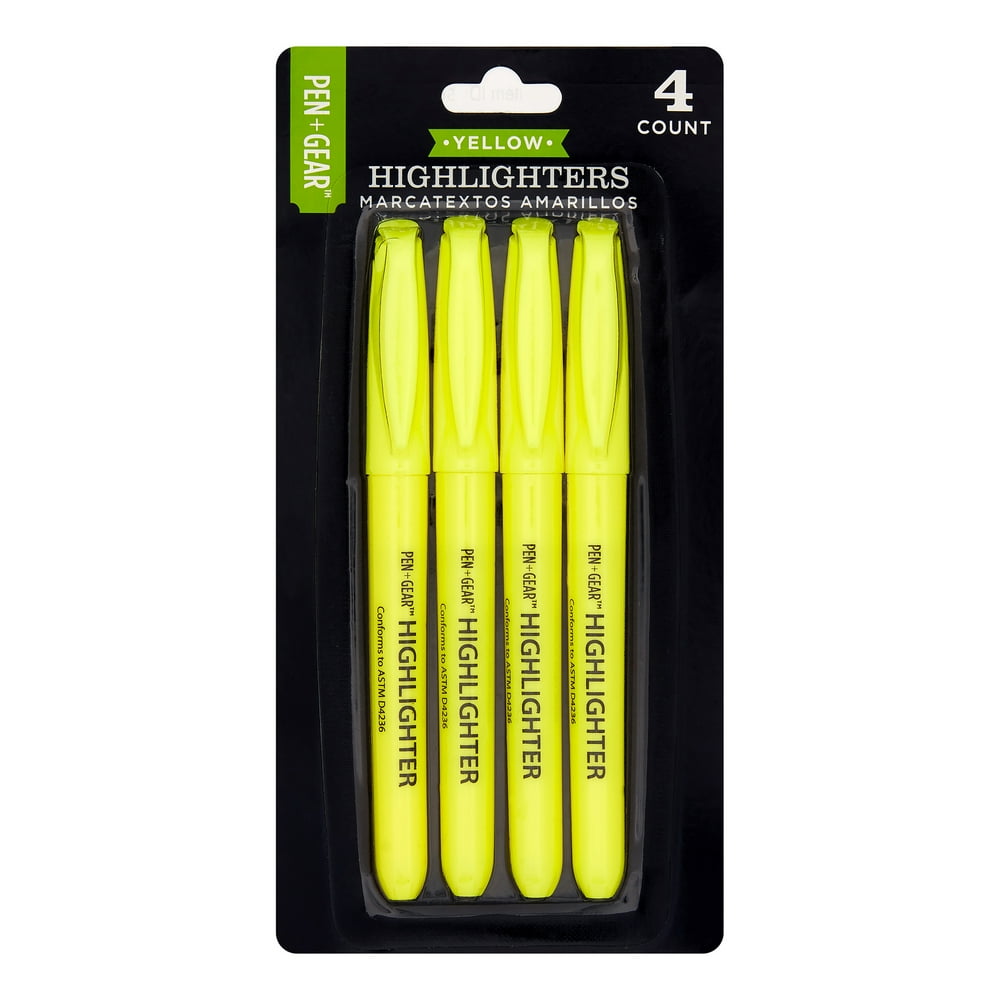 Pen + Gear PenStyle Yellow Highlighter (4Pack)
