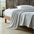 thumbnail image 2 of Eddie Bauer Solid Ivory Soft Plush Blanket Color: Gray Size: FULL/QUEEN, 2 of 4