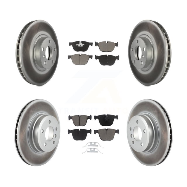 Transit Auto Front Rear Coated Disc Brake Rotors and Ceramic Pads Kit for Car BMW X5 X6 KGC-100621