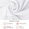 thumbnail image 6 of VDJ Women 3/4 Sleeve T Shirts Fashion Button Down V Neck White Blouse Plain Color Casual Fall Tops for Women Tee Shirt Clothing Size XL, 6 of 8