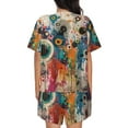 thumbnail image 4 of Womens Pajama Sets With Pocket, Abstract Colorful Dripping Circles Lounge Sets Short Sleeve Sleepwear PJ Sets for Women, 4 of 6