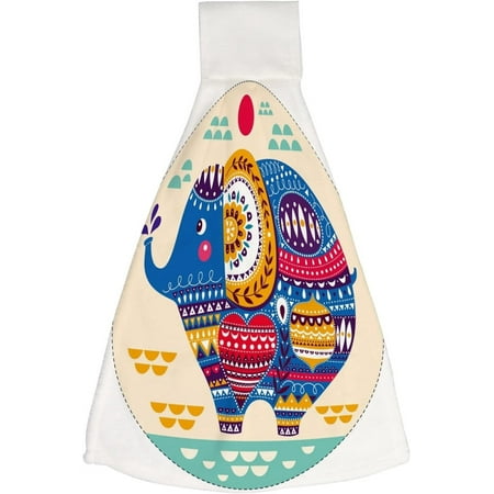 

Hanging Towels 1 Pcs Dish Towels Lovely Cute Elephant Absorbent Hand Towels with Hanging Loop Washcloth for Bathroom Kitchen