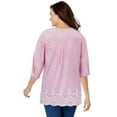 thumbnail image 2 of Woman Within Plus Size Embroidered Pintuck Tunic, 2 of 3