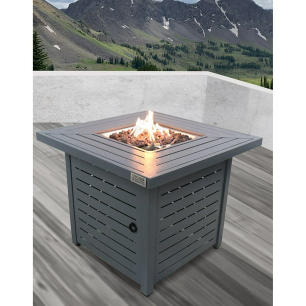 Corcoran Steel Propane/Natural Gas Fire Pit Table, Gas Conversion Kit