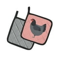 thumbnail image 2 of Caroline's Treasures Jersey Giant Chicken Pink Check Pair of Pot Holders, 2 of 3