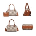 thumbnail image 5 of MKF Collection Adhara Satchel Bag with Pouch Bag, Vegan Leather Circular Print Shoulder Bag by Mia K, 5 of 7