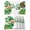 White Grass Green Dark Green, variant on St. Patrick's Day Placemats Set of 6, Irish Flag Green Lucky Shamrock Placemats for Dining Table, Place Mats for Kitchen Tabletop, Waterproof Wipeable Dining Table Mats Set