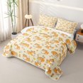 thumbnail image 3 of Manfei Cute Dalmatian Corgi Twin Quilt Set, Spring Tulip Flower Twin Coverlet Set, Cream, 2-Piece, 1 Bedspread and 1 Pillowcase, 3 of 7