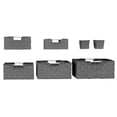 thumbnail image 2 of 7 Piece Set Decorative & Durable Woven Fabric Storage Baskets, Shelf & Closet Organization - Gray, 2 of 7