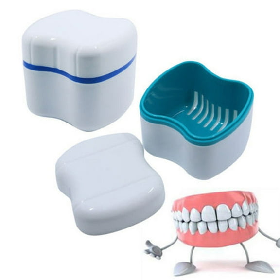 Deyuer Health Care Denture False Teeth Cleaning Tool Box Storage Case Basket Container