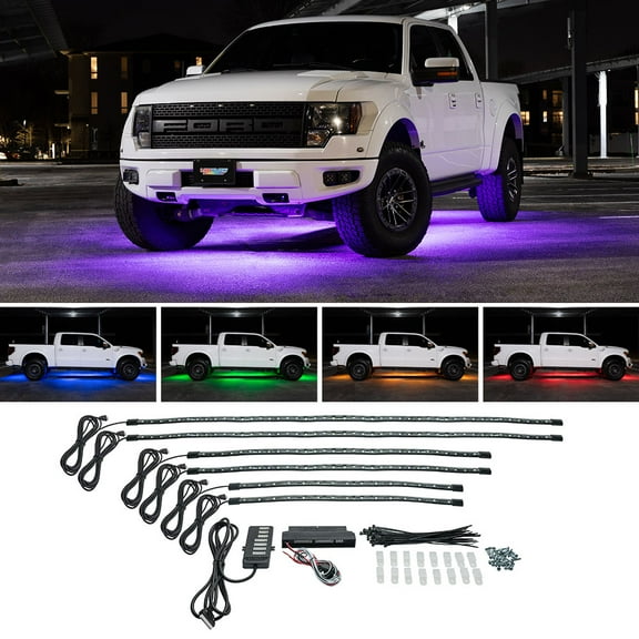 LEDGlow Bluetooth 6pc Million Color LED Flexible Underbody Lighting Kit with Smartphone Control