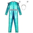 thumbnail image 6 of Ocealan Kids Aliens Full Bodysuit Jumpsuit Space Man Star Warrior Overalls Romper for Party Blue-A 14, 6 of 6