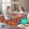 thumbnail image 4 of ODIKA 3'x5' Machine Washable Non-Slip Area Rug, Dynamic Sports Mosaic with Interlocking Playful Motifs High Traffic Rug, Orange, 677704, 4 of 5