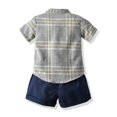 thumbnail image 4 of Uccdo 2Pcs Kids Toddler Boys Shirt + Suspender Shorts Outfit Set Baby Summer Clothes 2-7T, 4 of 8