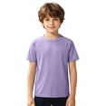 thumbnail image 2 of ASEIDFNSA Boys Mesh Athletic T-Shirts Short Sleeve Plain Crewneck Summer Tees(Purple,9-11 Years), 2 of 3