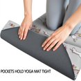 thumbnail image 3 of Grey Cartoon Unicorn Rainbow Pattern Hot Yoga Mat Towel Non Slip for Hot Yoga - Quick-Drying Yoga Mat Cover with 4 Corner Pockets with Travel Bag - Hot Yoga Towel Non Slip 74"x26", 3 of 6