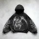 thumbnail image 3 of Sudadera con capucha de tendencia gótica retro negra para hombre y mujer, sudadera con estampado de ángel de estilo punk callejero Harajuku, ropa para parejas, 3 of 5