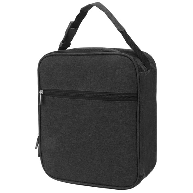 Bolsa de Almuerzo con Refrigerador Aislado, Bolsa de Almuerzo de Lona Impermeable, Bolsa de Almuerzo para Hombres y Mujeres, (negro)