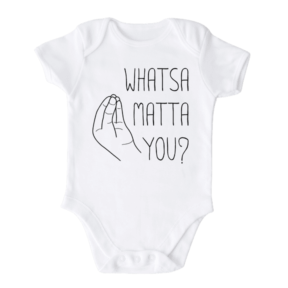 Whatsa Matta You Baby Bodysuit, Newborn Outfit, Baby Clothes, GiftforChildren 0-3m White