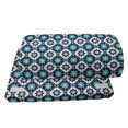 thumbnail image 4 of Boho Foot Rest, Folkloric Morocco Tile Inspired Squares with Flowers, Non-Slip Backing Adjustable Ergonomic Memory Foam Leg Support for Office, Seafoam Dark Blue, by Ambesonne, 4 of 5