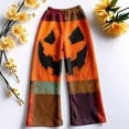 thumbnail image 6 of Trgacdwlo Halloween Fleece Pj Pants Women Spooky Season Flannel Wide Leg Womens Sleep Pants Festival Fall Winter Warm Pajama Pants Fuzzy, 6 of 6