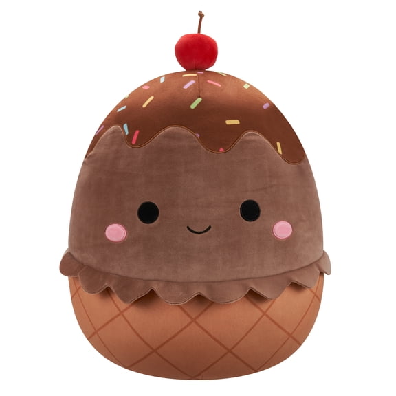 Squishmallows Plush 16 inch Marta Chocolate Ice Cream Sundae - Childs Ultra Soft Stuffed Toy