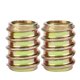 thumbnail image 2 of Tuercas de inserción roscadas de acero M8 x 17 mm para muebles, dientes internos y externos, paquete de 50, 2 of 8