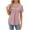 Rose Gold, variant on qolati Women Summer Short Sleeve Blouse Casual V Neck Curved Hem Eyelet T Shirts Dressy Casual Loose Beach Flowy Tunic Tops