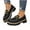 #031-Black, variant on Wowcloth Women's Fashion Casual Loafers – Suede Round Toe with Chunky Heel & Platform Mid Heel Design in Retro Style