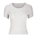 thumbnail image 4 of Blusa superior sexy de manga corta sólida con cuello redondo de verano para mujer con estilo OAVQHLG3B Store lin121212, 4 of 5