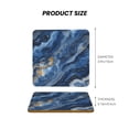 thumbnail image 3 of Multi-Shape Mdf Cork Coaster 4 Pieces Of Anti-Slip, Anti-Wear And Anti-Fouling 3.9in Easy To Clean And Stable Structure Steelblue Marble_3 Square, 3 of 7