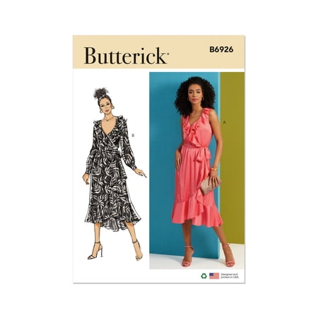 Butterick Sewing Pattern 6926 - Misses' Dress and Sash, Size: P5 (12-14-16-18-20)