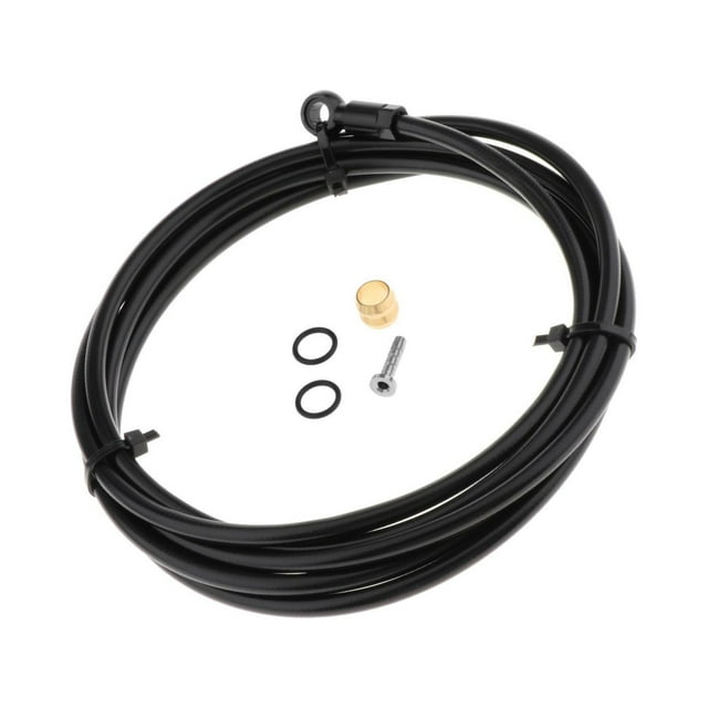 Thinsony Ensemble de Durite de Frein à Disque avec Insert de Connecteur Olive Noir 2 m 1 Ensemble