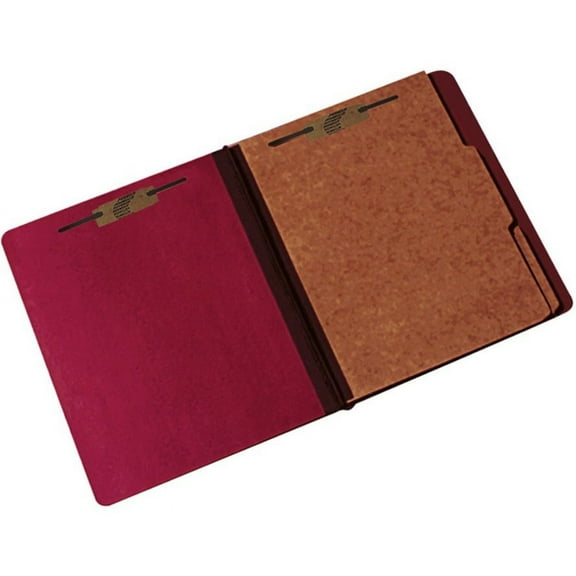 SKILCRAFT, NSN9908884, Three Section Pressboard File Folder, 1 Each, Red