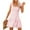 Pink, variant on Women's Cute Ruffle Smocked High Waist Valance Dress
