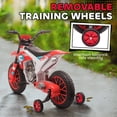 thumbnail image 6 of Aosom 12V Kids Motorcycle Dirt Bike Electric Ride-On Toy Off Road, Red, 6 of 10