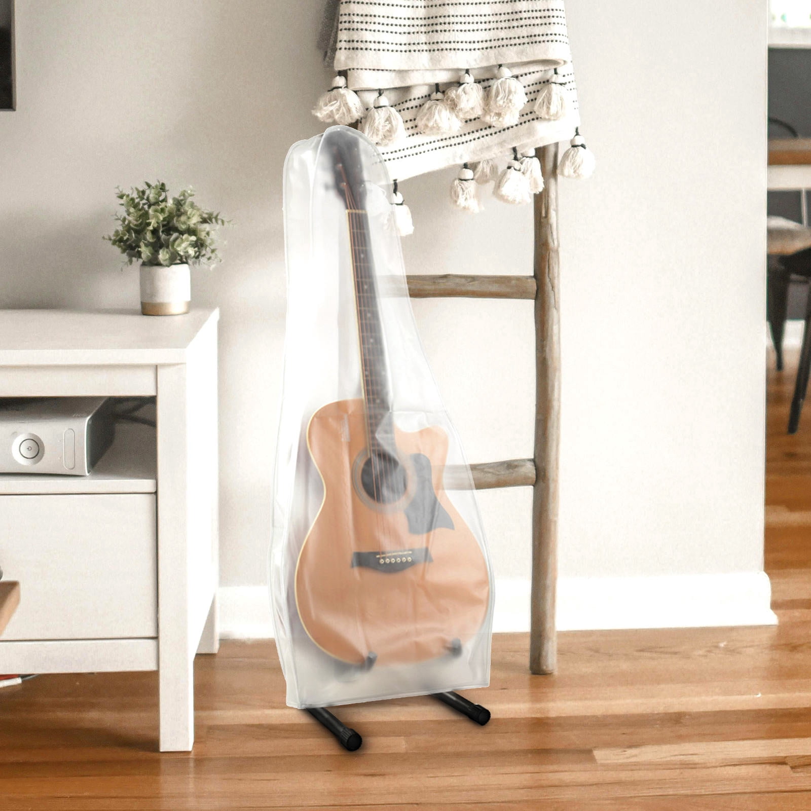 Raindrops Clear Guitar Protective Cover 1 Piece Simple Design Transparent Case for Instrument Owners