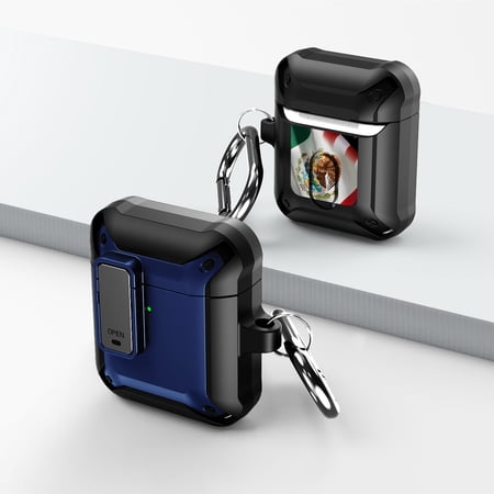 Duo Shield Secure Lock Designed For Apple AirPods Generation 1 & 2 With Hook  Blue/Black price history on PriceWatchPro
