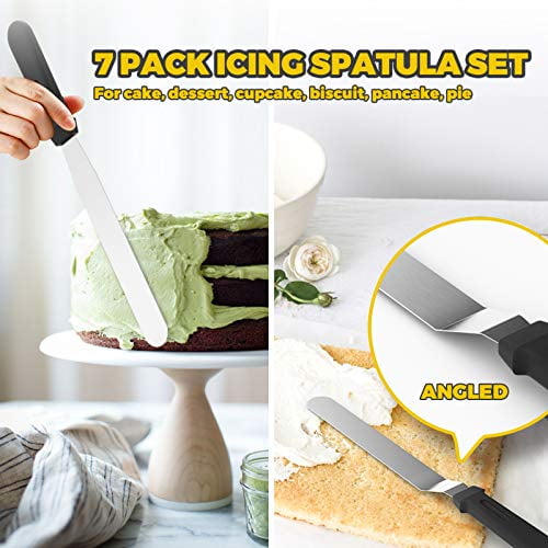 Multifunction Angled Palette 3-pack Offset Cake Decor Spatula Icing Smooter LD 