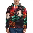 thumbnail image 3 of Demon Slayer Trendy Cartoon Men'S Fleece Hooded Hoodie, hoodies for women men with pockets,Fall Fashion 2025 Pullover Sweaters Winter Clothes, 3 of 9