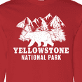 thumbnail image 4 of Inktastic Yellowstone National Park with Bear Mountains and Trees Long Sleeve T-Shirt, 4 of 5