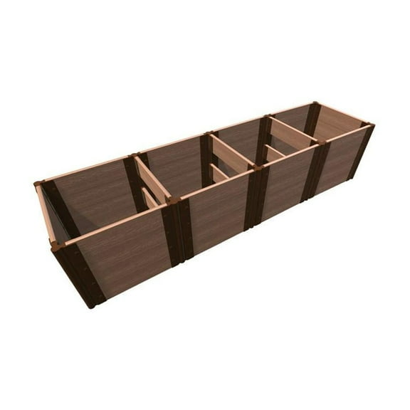 Frame It All TOOL-FREE CLASSIC SIENNA 2' X 8' X 22" RAISED GARDEN BED (2' SECTIONS) - 1" PROFILE