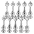 thumbnail image 2 of Furniture Glass Connectors Railing Post Cap Zinc Alloy Silver 3.70X1.10X1.10CM Easy Installation and Removal 10Pcs, 2 of 5