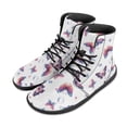 thumbnail image 6 of Psesaysky Butterfly Print Barefoot Shoes High-Top Minimalist Shoes Lace-Up Leather Casual Shoes Easy to Clean Anti-Slip Comfortable Walking Shoes, 6 of 8