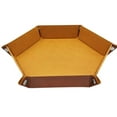 thumbnail image 1 of Plateau Carré/hexagonal Bar Boîte de Rangement de Bureau Pliable en Cuir PU, 1 of 8