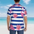 thumbnail image 4 of Fuzoiu Pink Flamingo Print Hawaiian Shirt for Men, Summer Beach Casual Short Sleeve Button Down Shirts, Men’s Beach Summer Shirts with Pocket,X-Large, 4 of 7