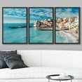 thumbnail image 2 of wall26 Framed Canvas Print Wall Art Set Coastal Italian Cityscape Nature Wilderness Photography Realism Rustic Scenic Relax/Calm Multicolor for Living Room, Bedroom, Office - 16"x24"x3 Blac, 2 of 5