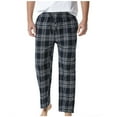 thumbnail image 2 of EGNMCR Men's Lightweight Pants, Cargo Pants Men, Linen Pants Men, Mens Casual Loose Fit Elastic Waist Pants Men's Plaid Pajamas Straight Yoga Pants Home Pants Casual Pants Men Pants, 2 of 8