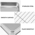 thumbnail image 4 of 1 Set Stainless Steel Baking Tray with Rack Practical Tray Baking Dish (Silver), 4 of 9