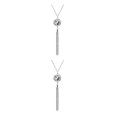 thumbnail image 4 of Guardurnaity Collar de cadena Ajustable Estilo étnico largo Gargantillas con flecos Decoraciones colgantes de metal Collares con borlas Mujer Chica Blanco 2piezas Guardurnaity CBP389476, 4 of 6